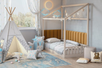 Obdĺžnikový čalúnený panel na stenu Quito 20x50 cm - zlatá je moderný doplnok do interiéru, ktorý pridá štýl a eleganciu do každej miestnosti. Tento produkt je určený pre ženy aj mužov, ktorí hľadajú jedinečné a vkusné dekorácie.