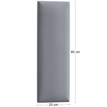 Obdĺžnikový čalúnený panel na stenu Quito 20x60 cm - svetlosivá je moderný doplnok do interiéru, ktorý pridá štýl a eleganciu do každej miestnosti. Tento panel je vyrobený z kvalitnej látky, ktorá je jednoduchá na údržbu - stačí ju utierať namokro. Jeho svetlosivá farba dodáva priestoru sviežosť…