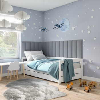 Obdĺžnikový čalúnený panel na stenu Quito 20x60 cm - svetlosivá je moderný doplnok do interiéru, ktorý pridá štýl a eleganciu do každej miestnosti. Tento panel je vyrobený z kvalitnej látky, ktorá je jednoduchá na údržbu - stačí ju utierať namokro. Jeho svetlosivá farba dodáva priestoru sviežosť…