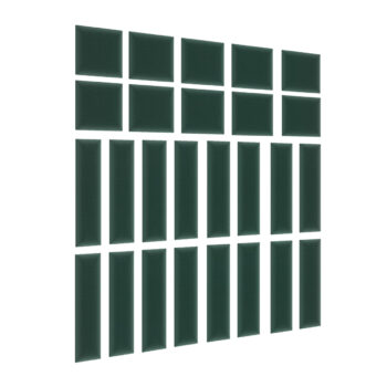 NABBI Quito štvorcový čalúnený panel na stenu 30x30 cm tmavozelená – Obrázok 3