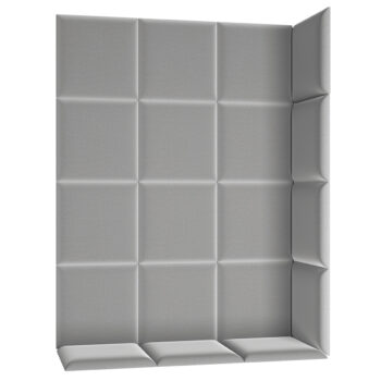 NABBI Quito štvorcový čalúnený panel na stenu 40x40 cm svetlosivá – Obrázok 5