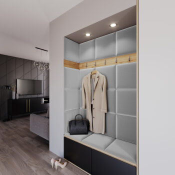 Štvorcový čalúnený panel na stenu Quito od značky NABBI je ideálnym doplnkom pre každý interiér. S jeho rozmiermi 40x40 cm a hĺbkou 3,5 cm sa dokonale hodí na akúkoľvek stenu a pridáva moderný vzhľad. Panel je vyrobený z kvalitnej látky, peny a DTD, čo zaručuje dlhú životnosť a odolnosť.