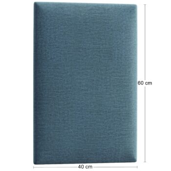 NABBI Quito obdĺžnikový čalúnený panel na stenu 40x60 cm svetlomodrá – Obrázok 2