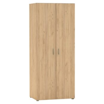 Dvojdverová šatníková skriňa Ramsa 2 je praktický a elegantný kus nábytku, ktorý ponúka dostatok úložného priestoru. Vďaka prevedeniu dub craft zlatý sa ľahko hodí do rôznych interiérov. Vyrobená je z aglomerovaného materiálu – laminovanej DTD. Pozostáva z police, ktorá sa…