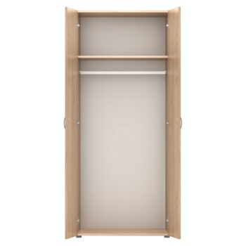 Dvojdverová šatníková skriňa Ramsa 2 je praktický a elegantný kus nábytku, ktorý ponúka dostatok úložného priestoru. Vďaka prevedeniu dub craft zlatý sa ľahko hodí do rôznych interiérov. Vyrobená je z aglomerovaného materiálu – laminovanej DTD. Pozostáva z police, ktorá sa…
