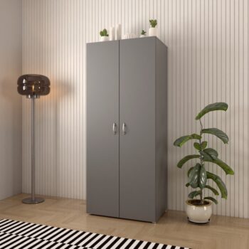 Dvojdverová šatníková skriňa Ramsa 2 je praktický a elegantný kus nábytku, ktorý ponúka dostatok úložného priestoru. Vďaka prevedeniu grafit sa ľahko hodí do rôznych interiérov. Vyrobená je z aglomerovaného materiálu – laminovanej DTD. Pozostáva…