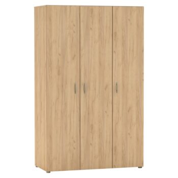 Trojdverová šatníková skriňa Ramsa 3 je praktický a elegantný kus nábytku, ktorý ponúka dostatok úložného priestoru. Vďaka prevedeniu dub craft zlatý sa ľahko hodí do rôznych interiérov. Vyrobená je z aglomerovaného materiálu – laminovanej DTD. Pozostáva z police, ktorá sa…
