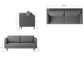 Rozkladacia pohovka s úložným priestorom RASLER je krásny dizajnový kúsok, ktorý vyniká svojim do detailu prepracovaným dizajnom. Na štýlovosti jej pridávajú krásne vysoké, štíhle čierne nohy, veľké opierkové vankúše či zaujímavo tvarované opierky rúk. Nechajte sa unášať v náručí priestranného…