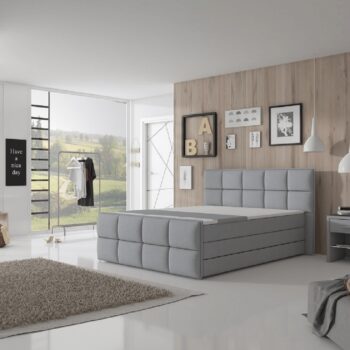Čalúnená manželská posteľ s matracom Ravena Komfort 160 v elegantnej sivej farbe je ideálnym riešením pre tých, ktorí hľadajú moderný a funkčný nábytok do spálne. Táto posteľ značky KONDELA ponúka nielen štýlový vzhľad, ale aj praktické vlastnosti, ktoré ocení každý dospelý užívateľ.