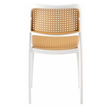 Predstavujeme vám záhradnú stoličku Ravid Typ 1 v elegantnej kombinácii bielej a béžovej farby, ktorá je ideálnym doplnkom pre vašu záhradu. Táto stolička pochádza od renomovanej značky KONDELA, známej svojou kvalitou a spoľahlivosťou.