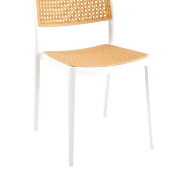 Predstavujeme vám záhradnú stoličku Ravid Typ 1 v elegantnej kombinácii bielej a béžovej farby, ktorá je ideálnym doplnkom pre vašu záhradu. Táto stolička pochádza od renomovanej značky KONDELA, známej svojou kvalitou a spoľahlivosťou.