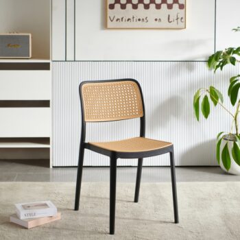 KONDELA Ravid Typ 1 záhradná stolička čierna / béžová – Obrázok 11