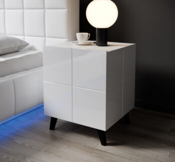 CAMA MEBLE Reja nočný stolík (2 ks) biely lesk - Image 5