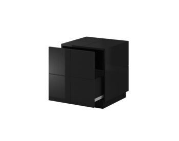 CAMA MEBLE Reja nočný stolík (2 ks) čierny lesk - Image 2
