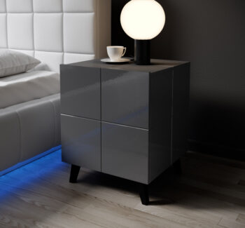 CAMA MEBLE Reja nočný stolík (2 ks) grafit lesk - Image 5