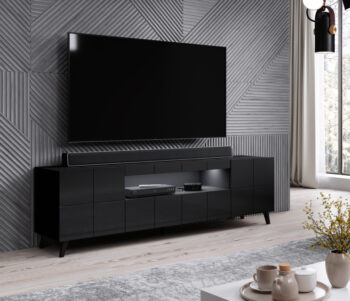 CAMA MEBLE Reja tv stolík čierny lesk - Image 5