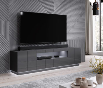 CAMA MEBLE Reja tv stolík grafit lesk - Image 6