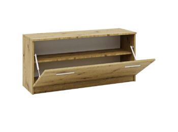 REMO je moderný nábytok do predsiene či chodby. Predsieň je v jednoduchom a modernom prevedení. Je vhodná aj do menších interiérov.Nábytok je vyrobený z LTD dosiek, ktoré sú nenáročné na údržbu. Farebné prevedenie: dub Artisan.Rozmery v/š/h 200 x 160 x 32 cm. V predsieni sú tieto časti:vešiaková stena so zrkadlom - rozmery v/š/h 90 x 100 x 10 cmskrinka na topánky - rozmery v/š/h 46 x 100 x 32 cmregál - rozmery v/š/h 36 x 33 x 20 cmšatníková skriňa - rozmery v/š/h 200 x 60 x 32 cmDodávame v demontovanom stave. 