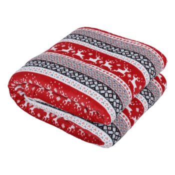 KONDELA Renife obojstranná baránková deka 150x200 cm sivá / biela / vzor – Obrázok 11