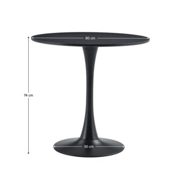 Okrúhly jedálenský stôl Reventon New 80 v elegantnom prevedení čierna je ideálnym riešením pre moderné interiéry. Tento stôl, značky KONDELA, sa vyznačuje svojím štýlovým dizajnom a praktickými rozmermi, ktoré ho predurčujú na použitie v menších priestoroch. S priemerom 80 cm…