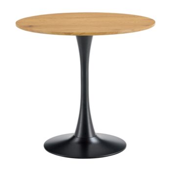 <p>Okrúhly jedálenský stôl <strong>Reventon New 80</strong> v elegantnom prevedení dub/čierna je ideálnym riešením pre moderné interiéry. Tento stôl, značky KONDELA, sa vyznačuje svojím štýlovým dizajnom a praktickými rozmermi, ktoré ho predurčujú na použitie v menších priestoroch. S priemerom 80…