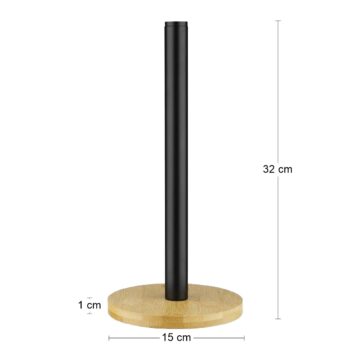 Stojan na kuchynské utierky RIKON v čiernej farbe so základňou z bambusu, bude slúžiť vo vašej kuchyni dlhé roky, vďaka použitému materiálu. Stojan je vyrobený z práškovo lakovanej ocele. Stabilitu zabezpečí pevná centimetrová základňa z bambusu, takže sa nemusíte báť prevrátenia a znehodnotenia…