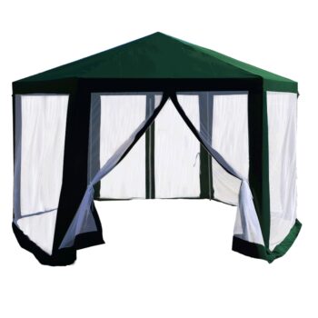 Predstavujeme vám záhradný altánok Ringe Typ 1, ktorý je ideálnym doplnkom pre vašu záhradu. S rozmermi 390x390 cm a výškou 250 cm poskytuje dostatok priestoru na relaxáciu a stretnutia s rodinou či priateľmi. Tento altánok v modernom dizajne kombinuje farby zelenú a bielu, čo…