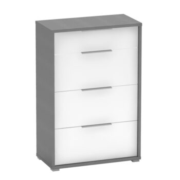 So zásuvkovou komodou RIOMA NEW TYP 22 nikdy nebudete mať núdzu o úložný priestor. Jej rozmery sú (ŠxHxV): 75x38x112,2 cm a jej štyri zásuvky poskytujú množstvo úložného priestoru. Zhotovená je z kvalitnej laminovanej DTD (drevotriesková doska) o hrúbke predných dosiek 16 mm a korpusu 22 mm,…