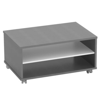 Konferenčný stolík RIOMA NEW TYP 32 na kolieskach Vám bude skvelým pomocníkom v kancelárii. Jeho rozmery sú (ŠxHxV): 90x60x45,2 cm, poskytuje dostatok úložného priestoru. Stojí na kolieskach, vďaka čomu sa s ním výborne a jednoducho manipuluje. Zhotovený je z kvalitnej laminovanej DTD …