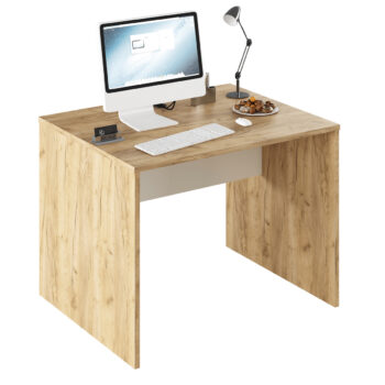 Písací stôl Rioma Typ 12 v elegantnom prevedení dub artisan a biela je ideálnym riešením pre moderné interiéry. Tento stôl, ktorý patrí do portfólia značky KONDELA, ponúka praktickosť a štýlový dizajn, ktorý sa hodí nielen do detskej izby, ale aj do kancelárie.