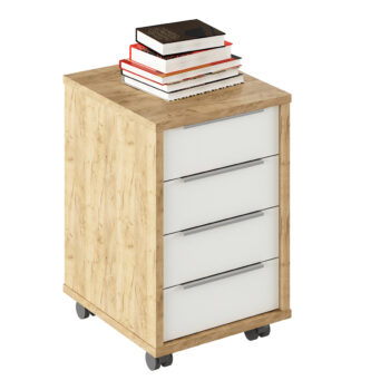 Kontajner na kolieskach Rioma Typ 14 v elegantnom prevedení dub artisan a biela je ideálnym riešením pre každú modernú kanceláriu alebo pracovný priestor. Tento praktický nábytok od značky KONDELA ponúka nielen estetický vzhľad, ale aj funkčnosť, ktorá zjednoduší organizáciu…