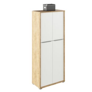 Policová skriňa Rioma Typ 7 2D v elegantnom prevedení dub artisan a biela je ideálnym riešením pre moderné interiéry. Táto skriňa, ktorá patrí do kategórie nábytku značky KONDELA, ponúka praktické úložné priestory a štýlový dizajn, ktorý sa hodí do každej kancelárie či obývacej…