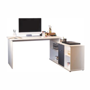 Zariaďte svojím ratolestiam študenskú izbu po akej túžia. S moderným rohovým PC stolíkom DALTON 2 NEW L/P sa Vám to určite podarí. Dizajn stola je jednoduchý a dobre sa k nemu ladí zvyšný nábytok. Vyniká príjemnými farbami v kombinácii bielej a sivej. Celkové rozmery stola sú (ŠxHxV): 167…