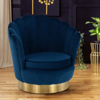 Predstavujeme vám dizajnové otočné kreslo Rolio v elegantnej modrej farbe Velvet so zlatými detailmi, ktoré je ideálnym doplnkom pre váš interiér. Toto kreslo od značky KONDELA kombinuje moderný vzhľad s klasickým štýlom, čím prináša do vašej obývačky alebo kancelárie nádych luxusu a pohodlia.