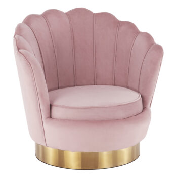 Predstavujeme vám dizajnové otočné kreslo Rolio v elegantnej svetloružovej farbe (Velvet) so zlatými detailmi, ktoré sa stane skvostom vášho interiéru. Toto kreslo je ideálnou voľbou pre tých, ktorí hľadajú kombináciu moderného vzhľadu a pohodlia.