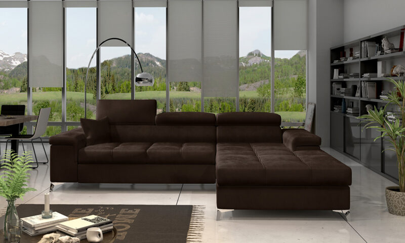 NABBI Rosino P rohová sedačka s rozkladom a úložným priestorom tmavohnedá Moderná rohová sedačka ROSINO P splní vďaka svojmu prevedeniu aj tie najnáročnejšie požiadavky. Požiadavky dnešnej doby kladú veľký dôraz na pohodlie, funkčnosť a moderný dizajn. Toto všetko a ešte viac Vám s radosťou táto sedačka ponúkne. Vďaka kvalitnej pene, ktorá bola použitá na výplň sedačky,…