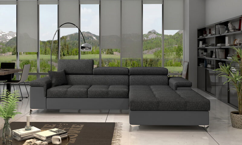 NABBI Rosino P rohová sedačka s rozkladom a úložným priestorom tmavosivá / sivá Moderná rohová sedačka ROSINO P splní vďaka svojmu prevedeniu aj tie najnáročnejšie požiadavky. Požiadavky dnešnej doby kladú veľký dôraz na pohodlie, funkčnosť a moderný dizajn. Toto všetko a ešte viac Vám s radosťou táto sedačka ponúkne. Vďaka kvalitnej pene, ktorá bola použitá na výplň sedačky,…