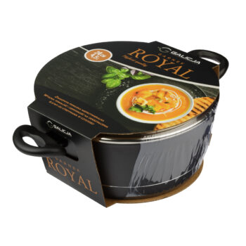 Varenie nebolo nikdy jednoduchšie, ako bude s hrncom so sklenenou pokrievkou ROYAL 4,5 l. Elegancia hrnca je podčiarknutá čiernou farbou v kombinácii s krásnymi striebornými prvkami, ktoré z neho robia nie len praktický kúsok, ale tiež skvelú dekoráciu kuchyne. Hrniec má pevnú hrubú stenu aj dno…