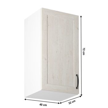 Horná kuchynská skrinka ROYAL G40 L je jednodverová skrinka, ktorú možno kombinovať s ostatnými prvkami z modelovej rady Royal. Rozmery skrinky sú (ŠxHxV): 40x32x72 cm. Systém Royal je elegantná sektorová kuchynská zostava vyrobená v anglickom štýle, ktorú si môžete vyskladať podľa Vašich…