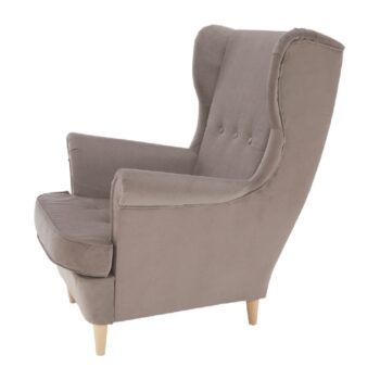 Kreslo Rufino 3 New v elegantnej béžovosivej farbe s bukovými detailmi je ideálnym doplnkom pre váš interiér. Toto klasické kreslo od značky KONDELA ponúka nielen pohodlie, ale aj moderný vzhľad, ktorý sa hodí do rôznych štýlov zariadenia.