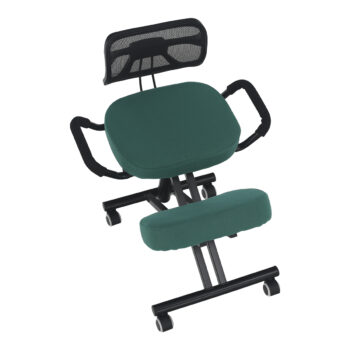 KONDELA Rufus ergonomická kľakačka na kolieskach zelená / čierna - Image 5
