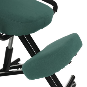 KONDELA Rufus ergonomická kľakačka na kolieskach zelená / čierna - Image 8