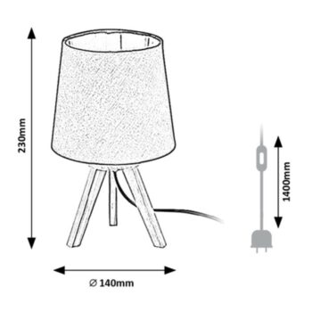 Rabalux 2068 stolná dekoratívna lampa Lychee