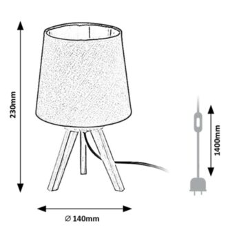 Rabalux 2069 stolná dekoratívna lampa Lychee