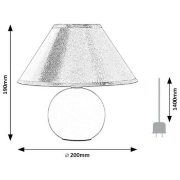 Rabalux 2146 stolná lampa Ariel