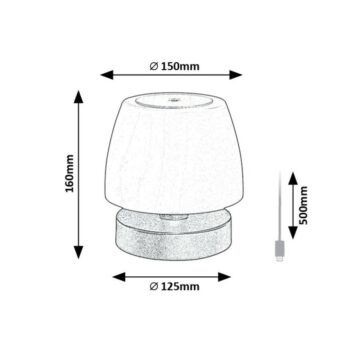 Rabalux 7040 vonkajšia stolná LED lampa Odera