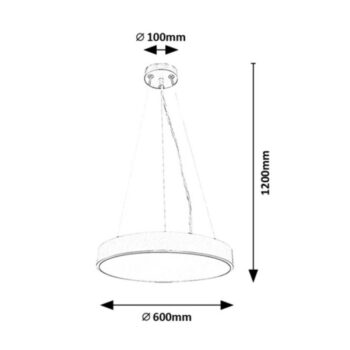 Rabalux 71041 závesné LED svietidlo Tessia, 60 W, čierna