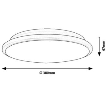 Rabalux 71128 stropné LED svietidlo Engon, 24 W, čierna