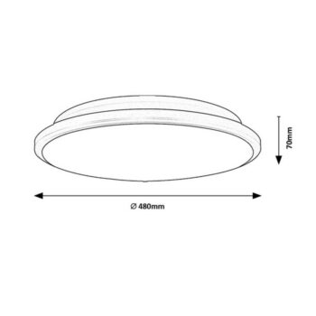 Rabalux 71130 stropné LED svietidlo Engon, 45 W, čierna
