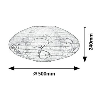 Rabalux 71190 detské papierové stropné svietidlo Hedgy - ježko a balón, pr. 50 cm